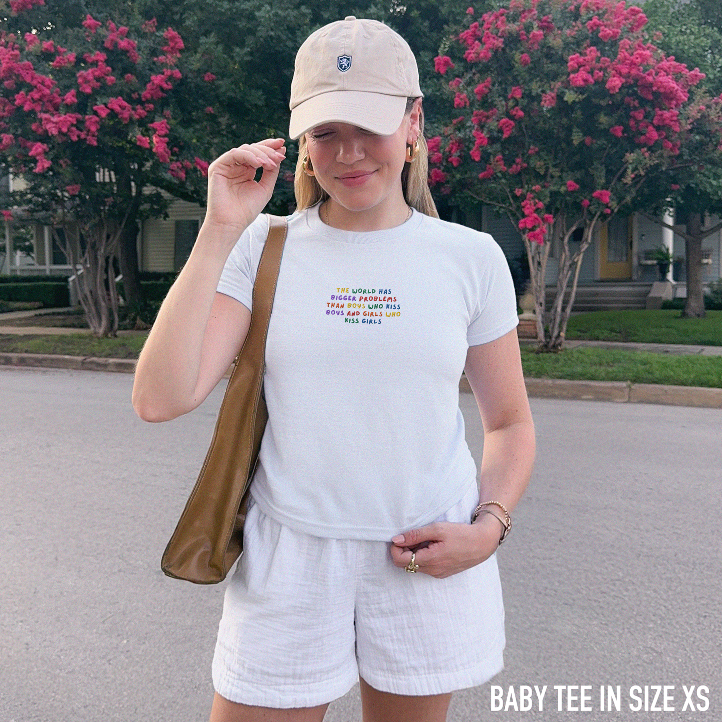 The World Has Bigger Problems Pride Embroidered Baby Tee