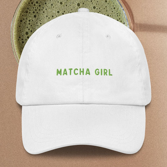 Matcha Girl Embroidered Cap