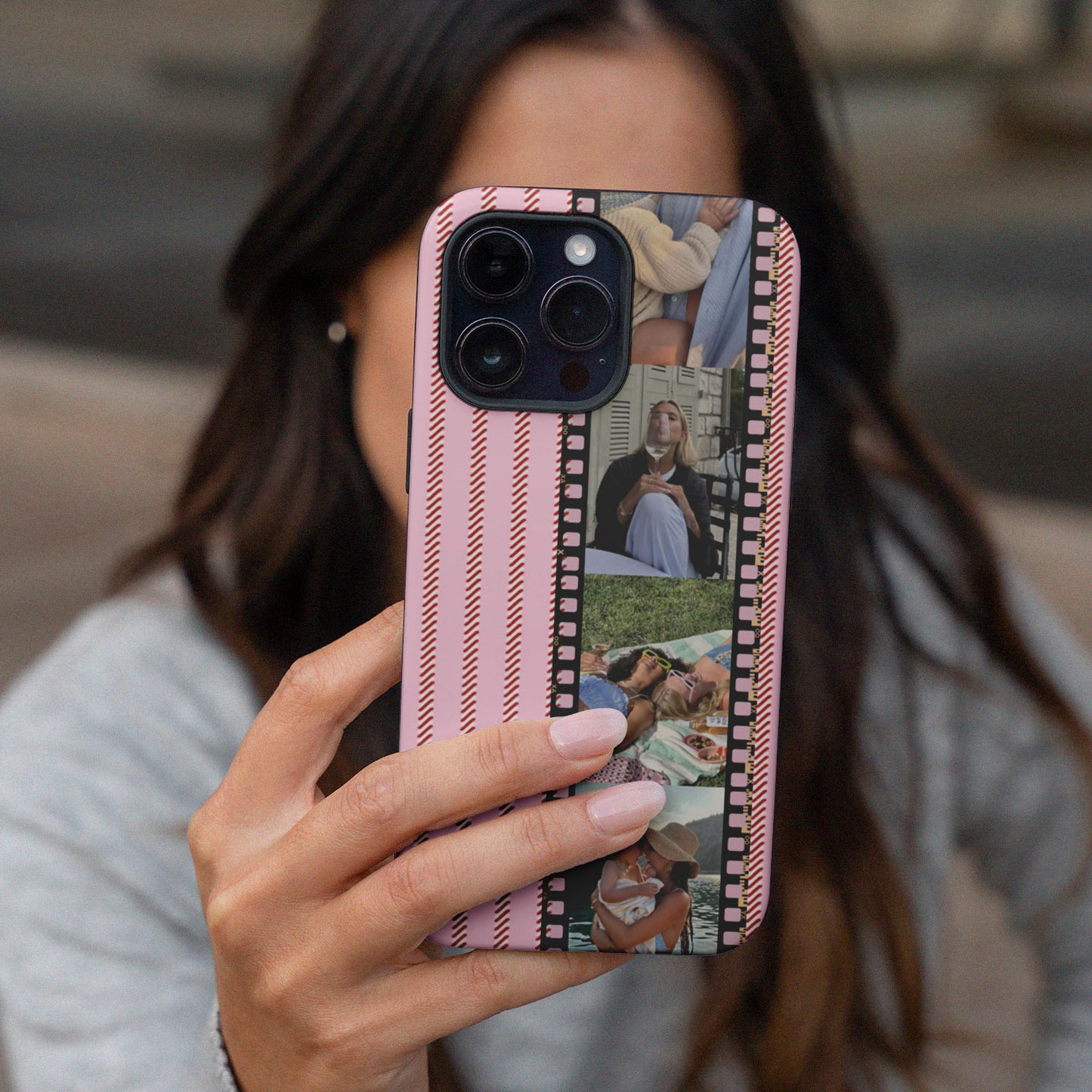 CUSTOM PHOTO Crimson Crush Aesthetic iPhone Case