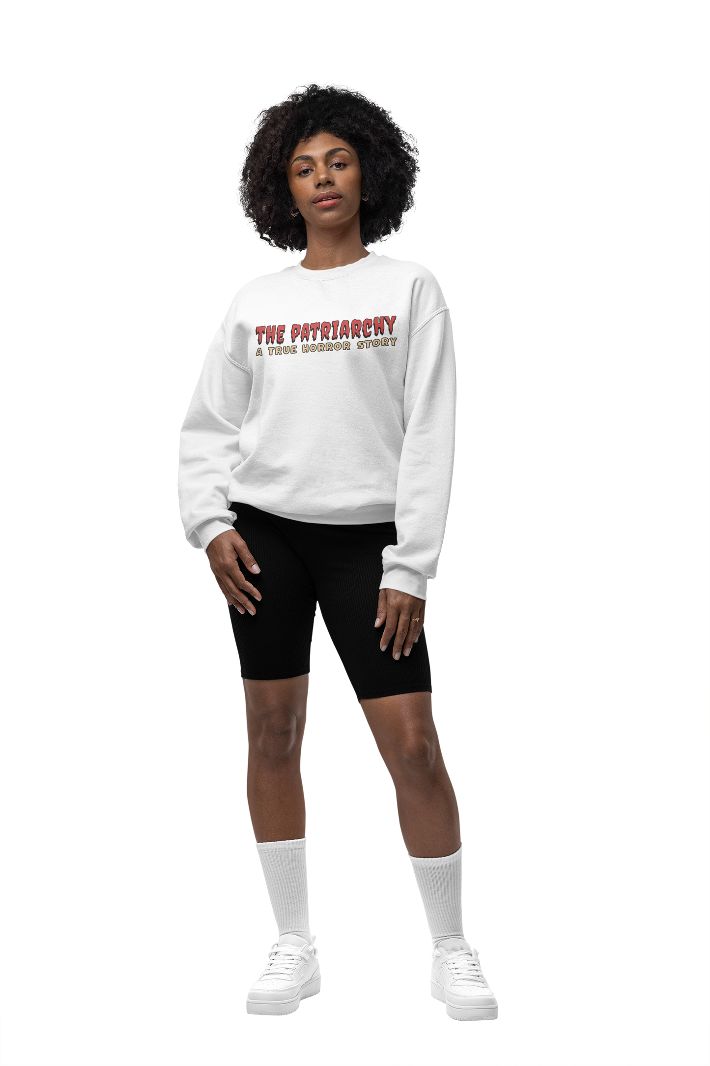 The Patriarchy: A True Horror Story Feminist Crewneck Sweatshirt