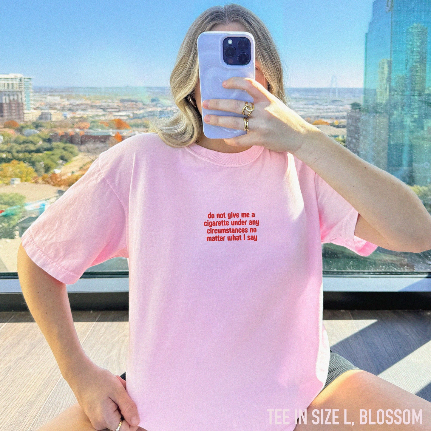 Do Not Give Me a Cigarette Embroidered Classic T-Shirt