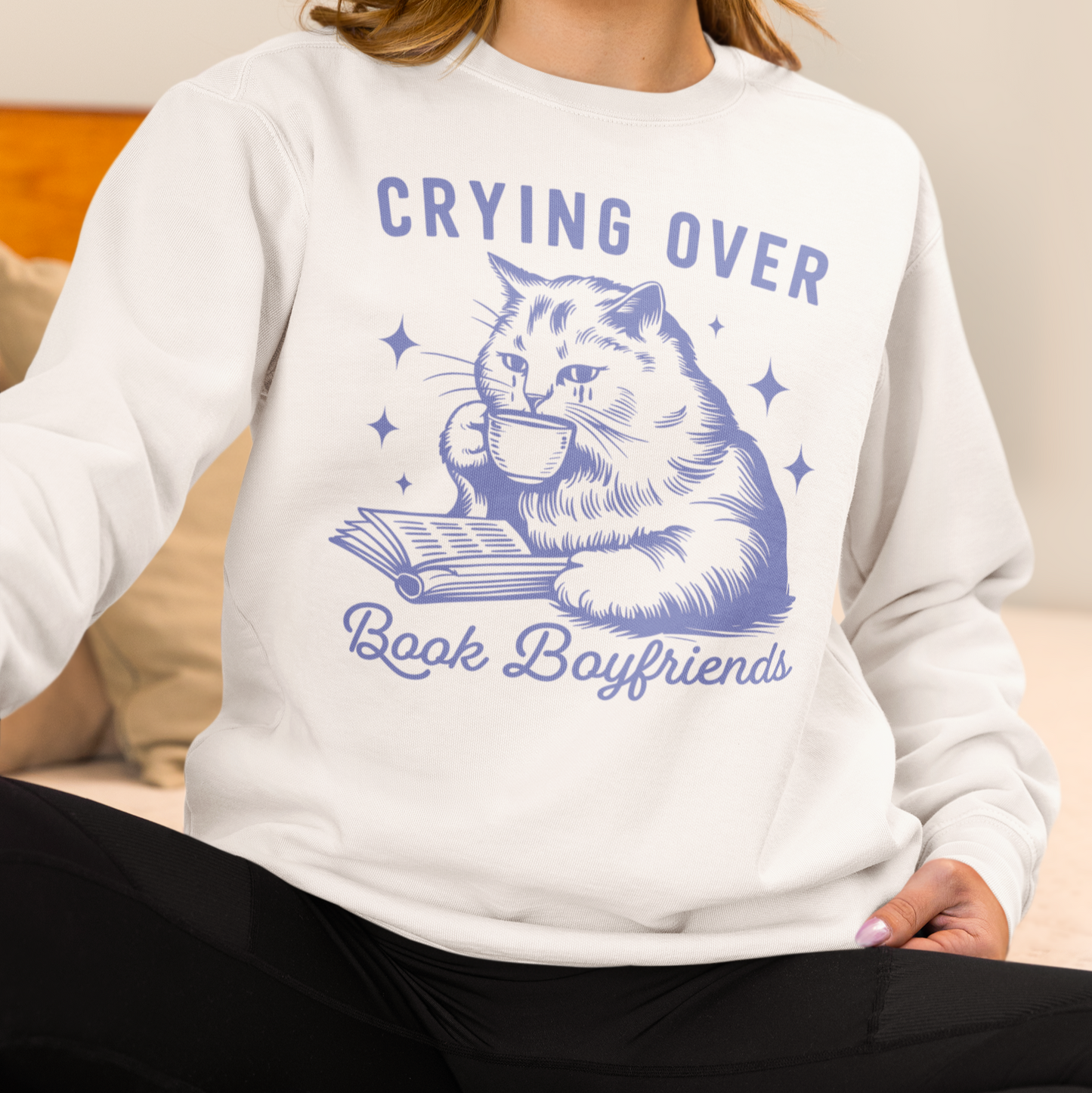 Crying Over Book Boyfriends Sweatshirt