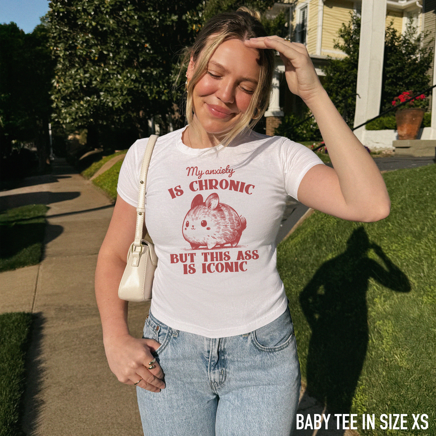Anxiety Chronic Ass Iconic Baby Tee