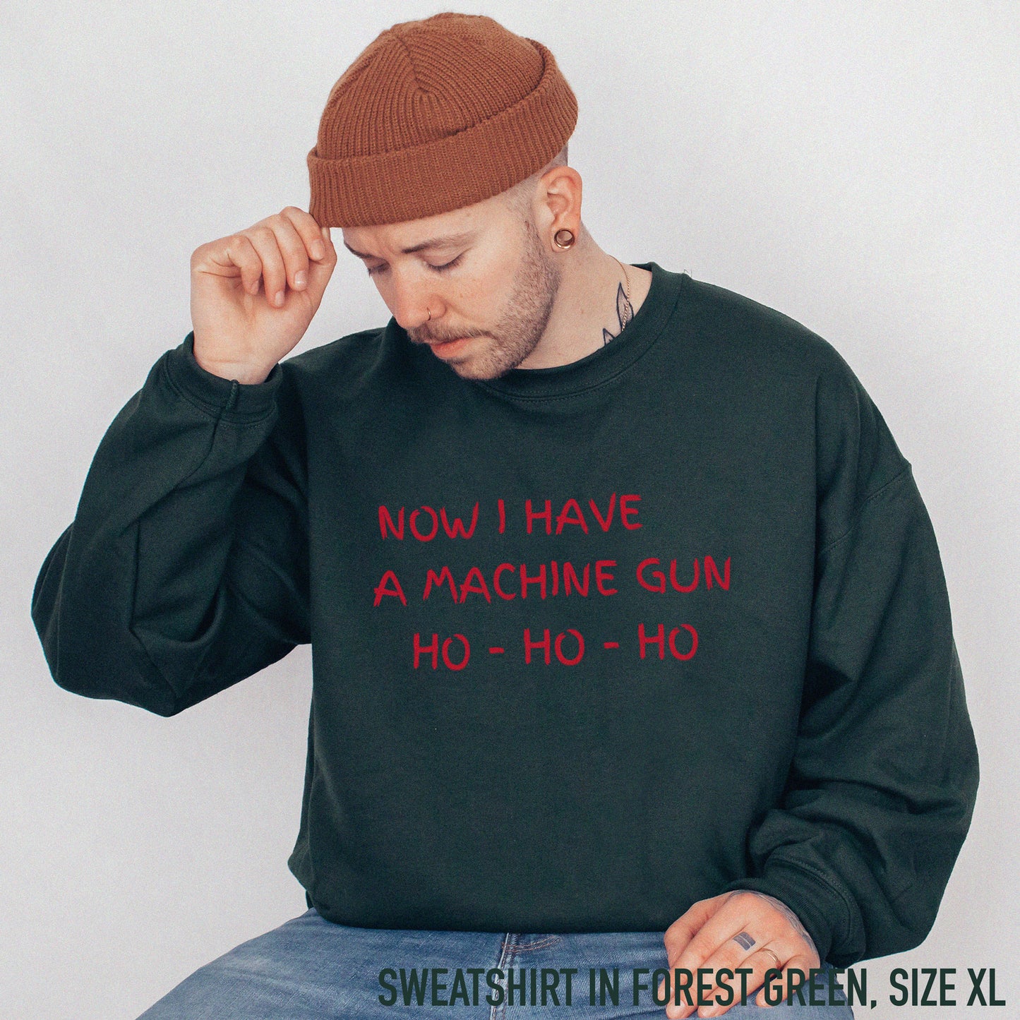 Now I Have a Machine Gun Die Hard Christmas Crewneck Sweatshirt