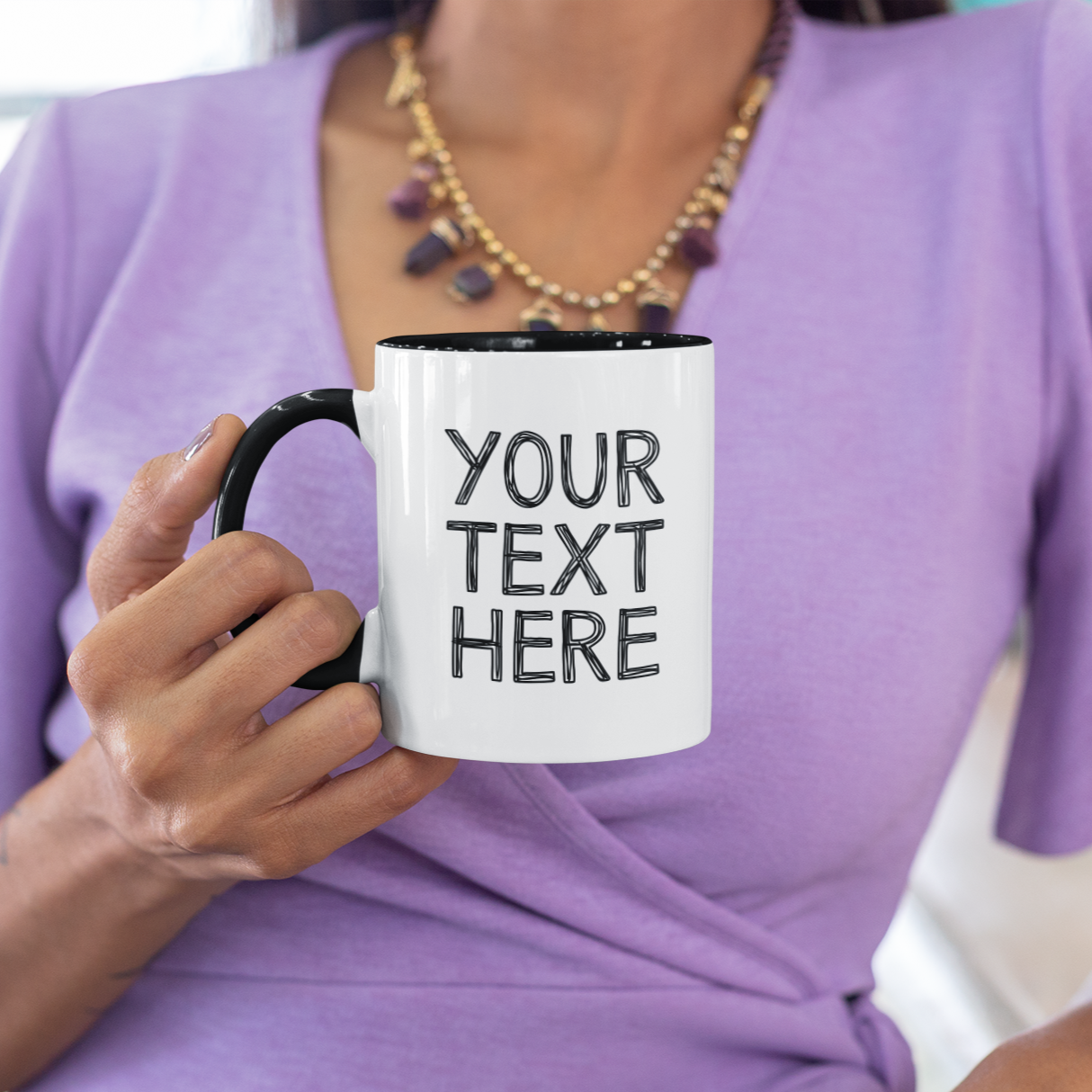 CUSTOM Your Text Scribbles Color Mug