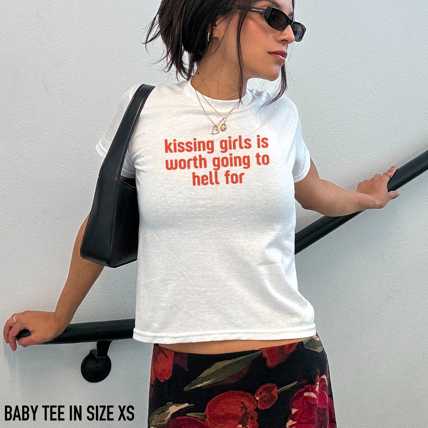 Kissing Girls Going to Hell Baby Tee