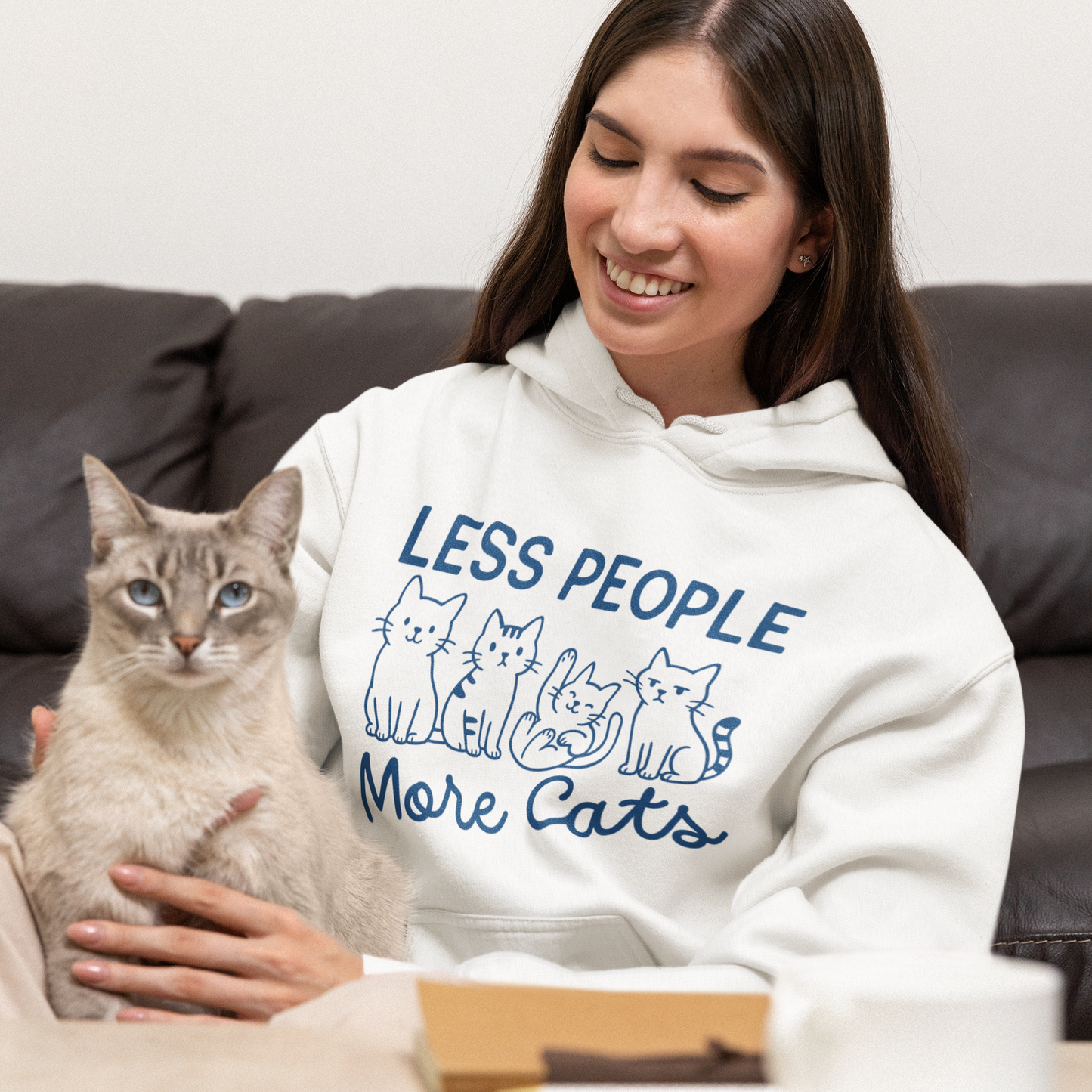 Less People More Cats Hoodie