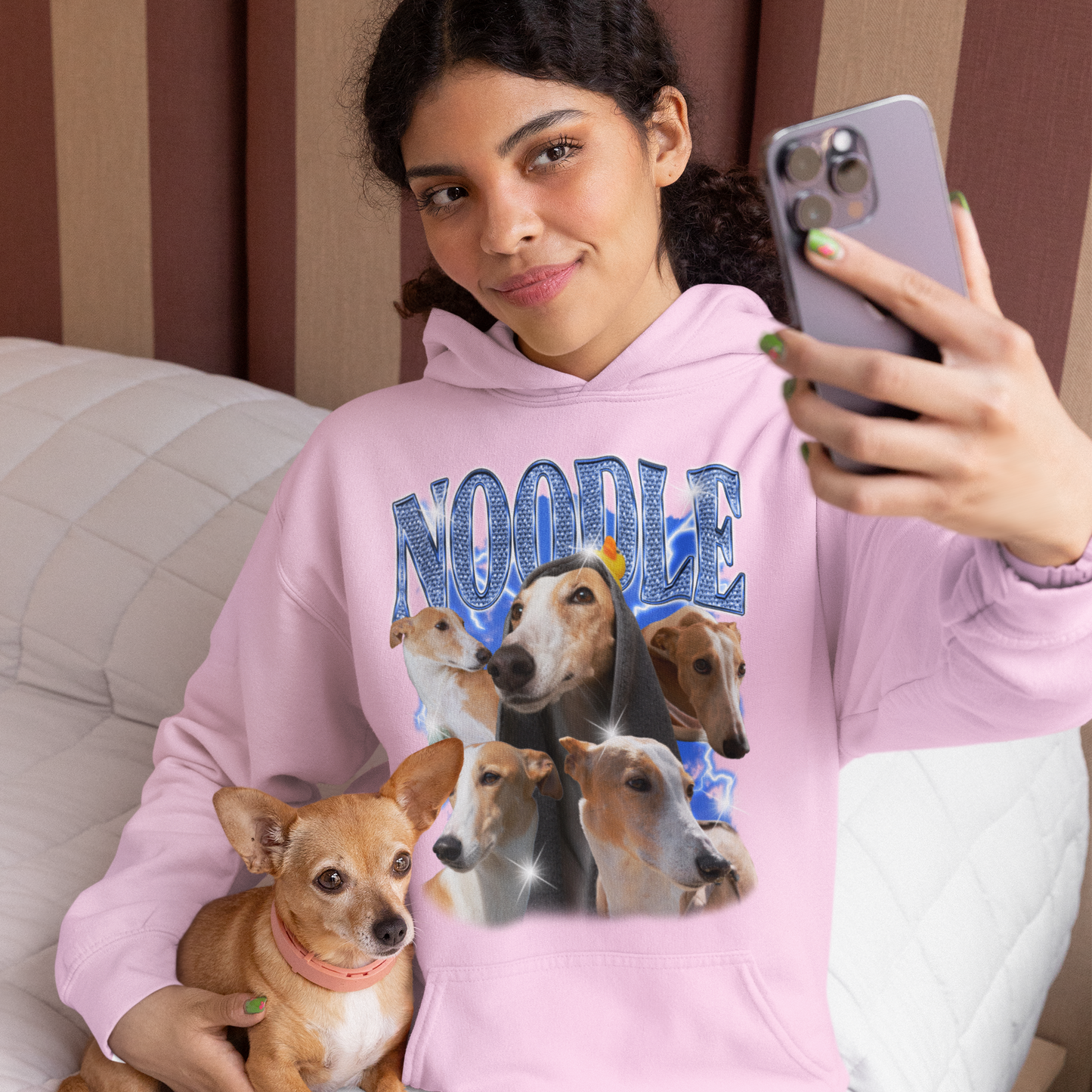 Create Your Own Custom Bling Pet Bootleg Hoodie