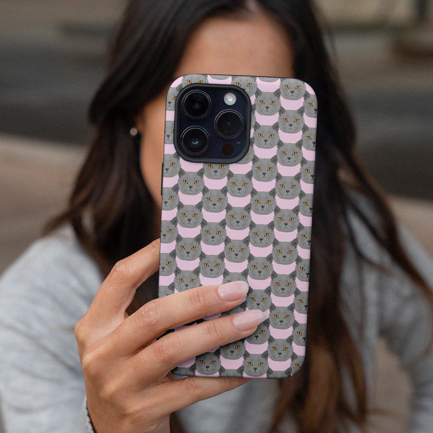 CUSTOM Hand-Drawn Pet Portrait iPhone Case | Pink