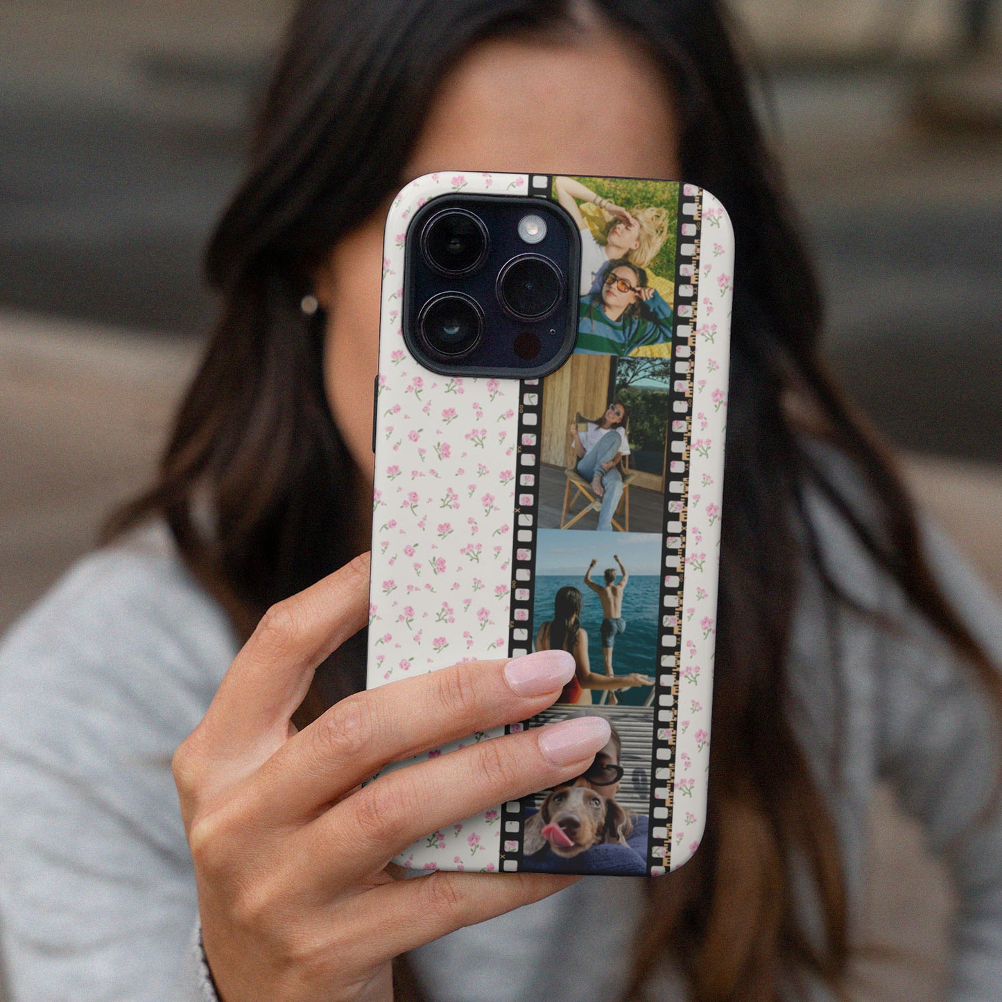 CUSTOM PHOTO Tiny Bloom Pink Aesthetic iPhone Case