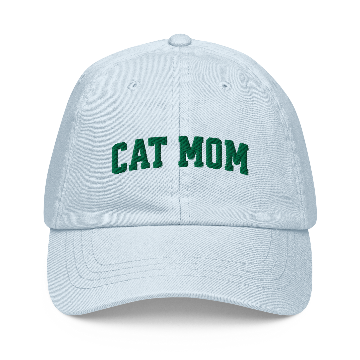 Cat Mom Embroidered Pastel Baseball Cap