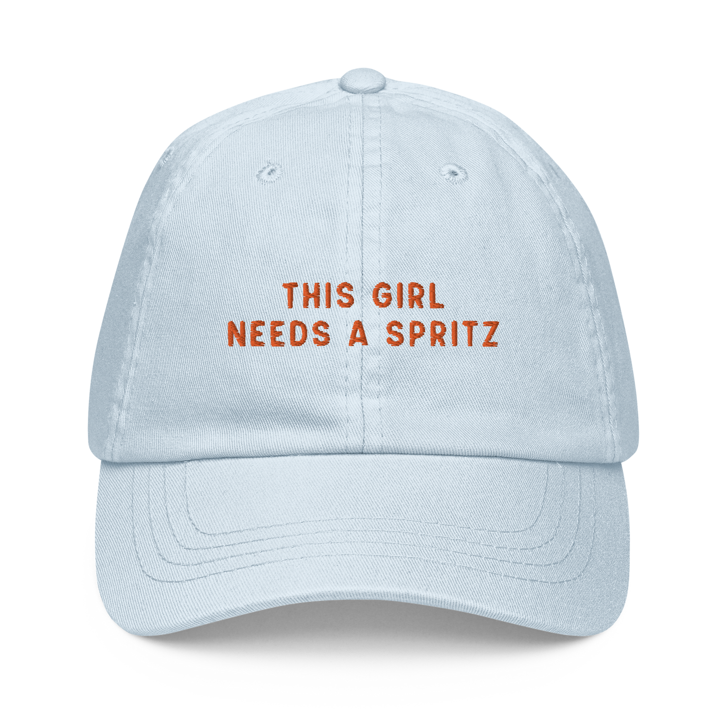 This Girl Needs a Spritz Embroidered Pastel Baseball Cap