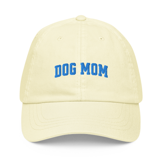Dog Mom Embroidered Pastel Baseball Cap