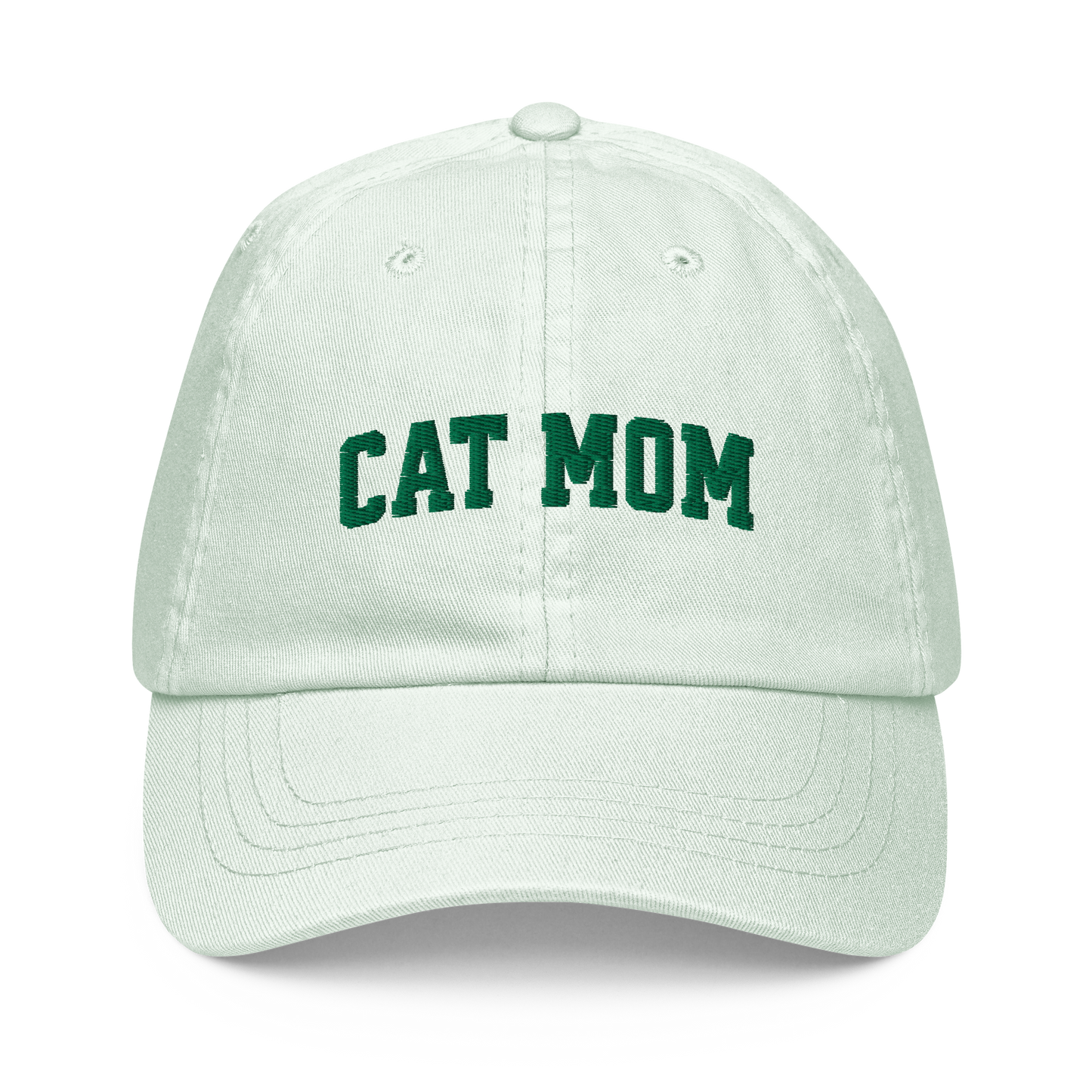 Cat Mom Embroidered Pastel Baseball Cap