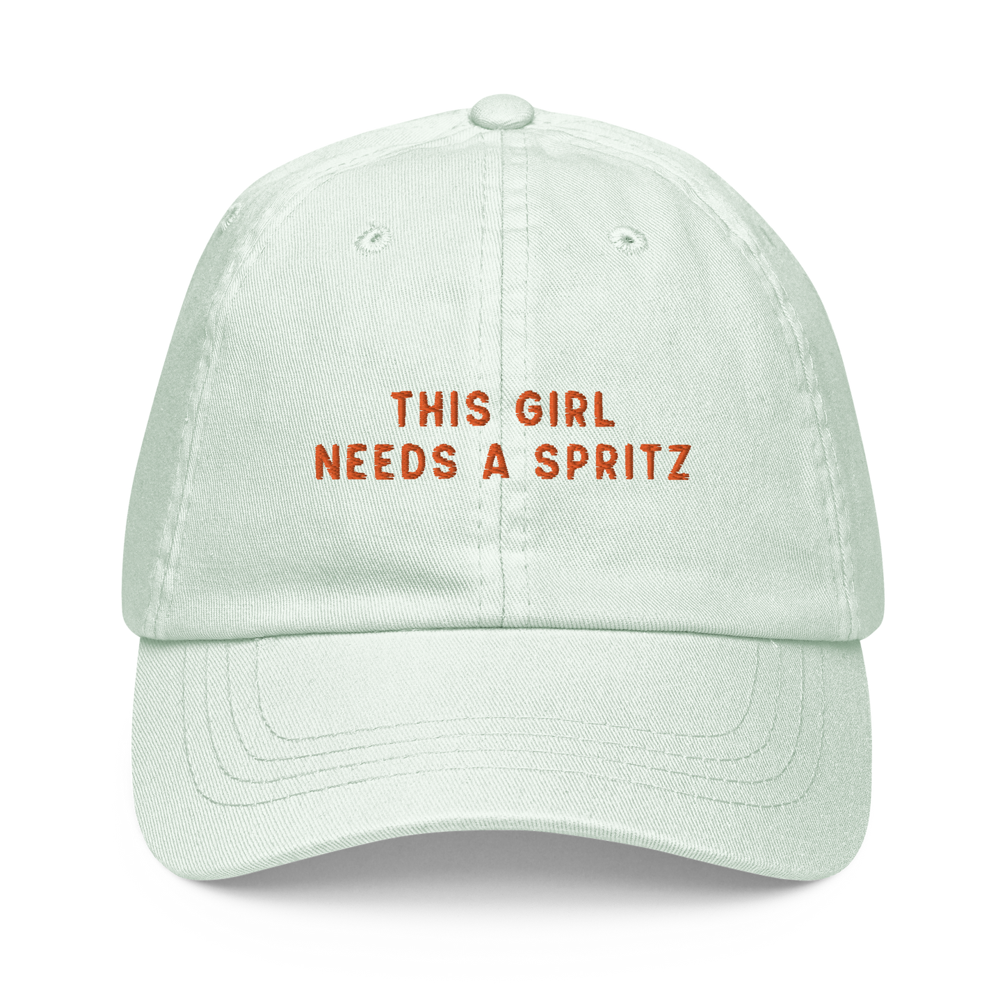 This Girl Needs a Spritz Embroidered Pastel Baseball Cap