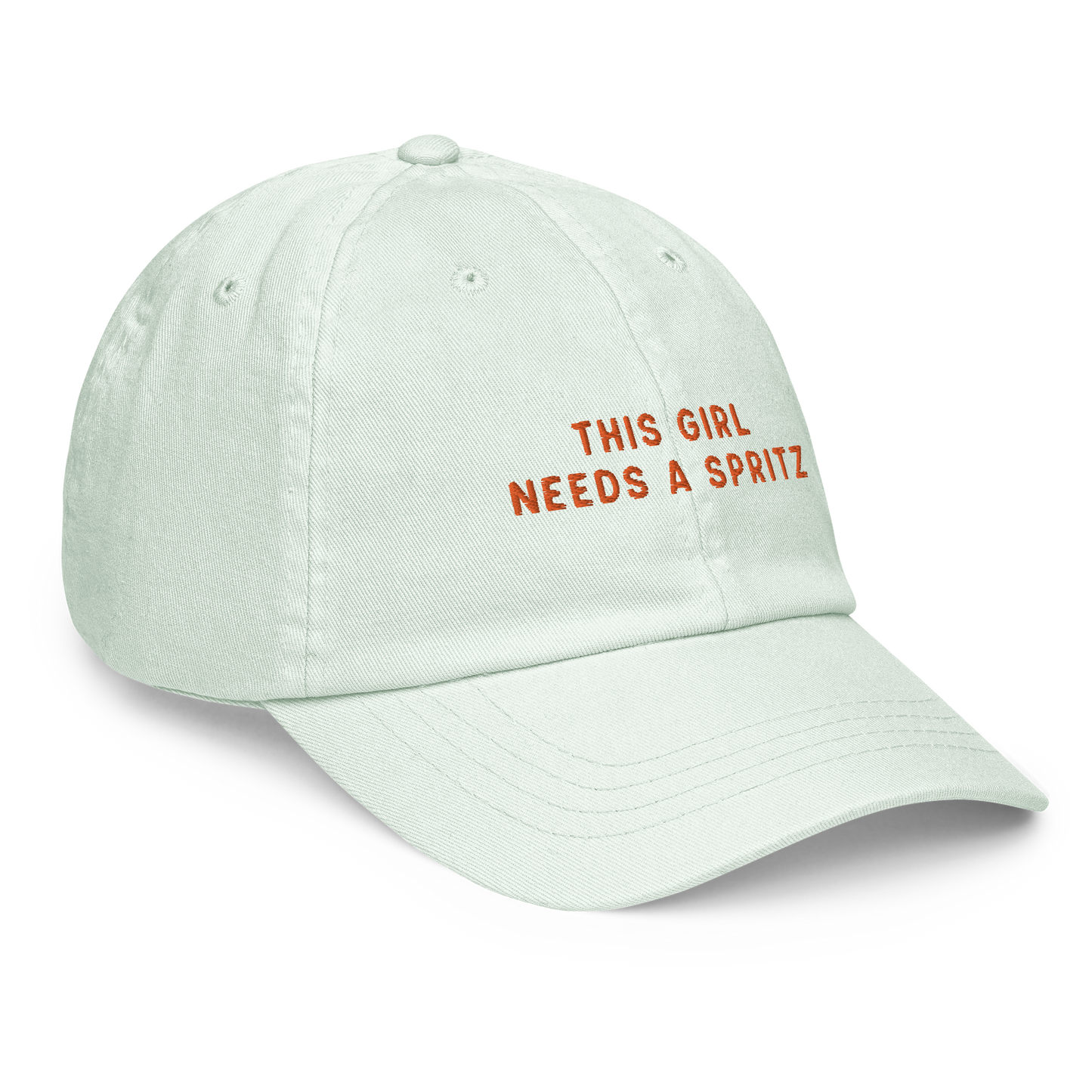 This Girl Needs a Spritz Embroidered Pastel Baseball Cap