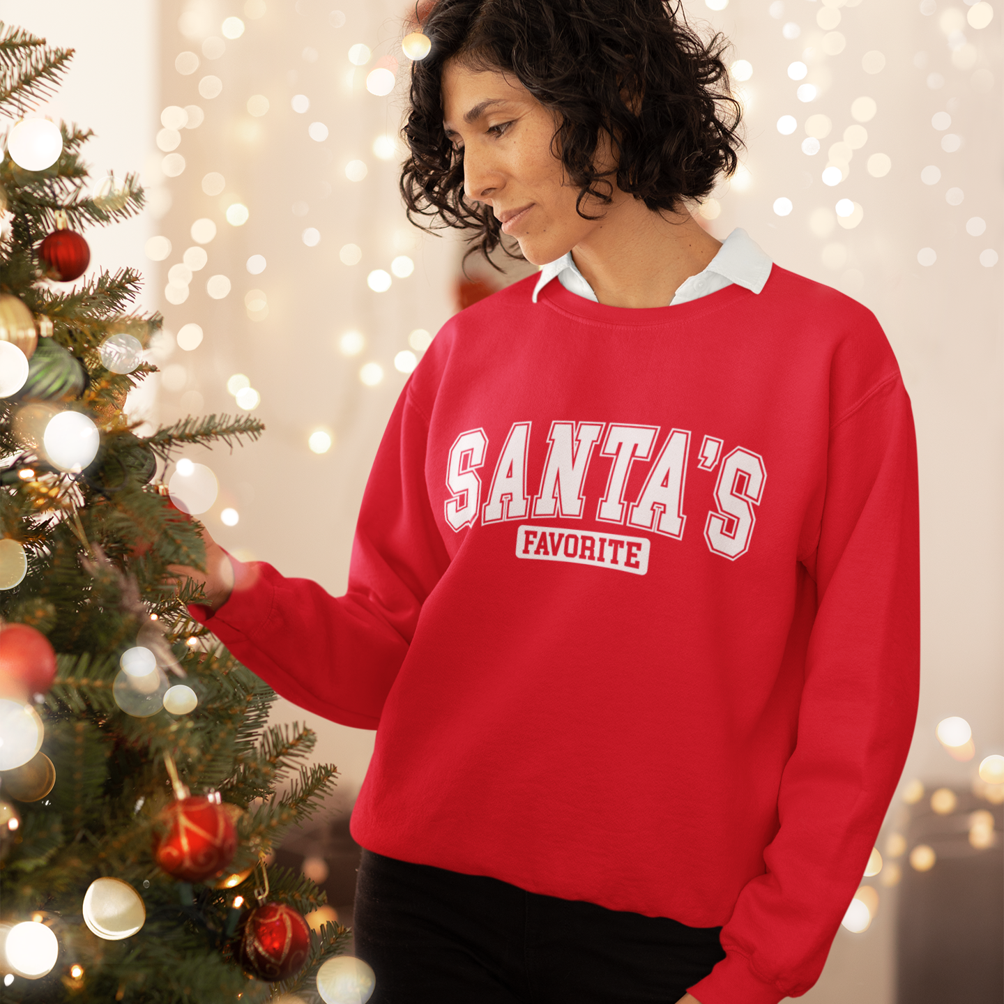 Santa's Favorite Christmas Crewneck Sweatshirt