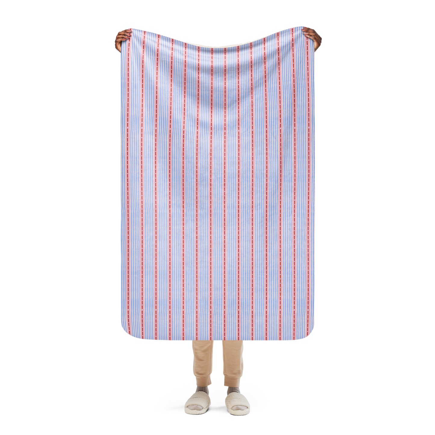 Stripe Joy Sherpa Blanket