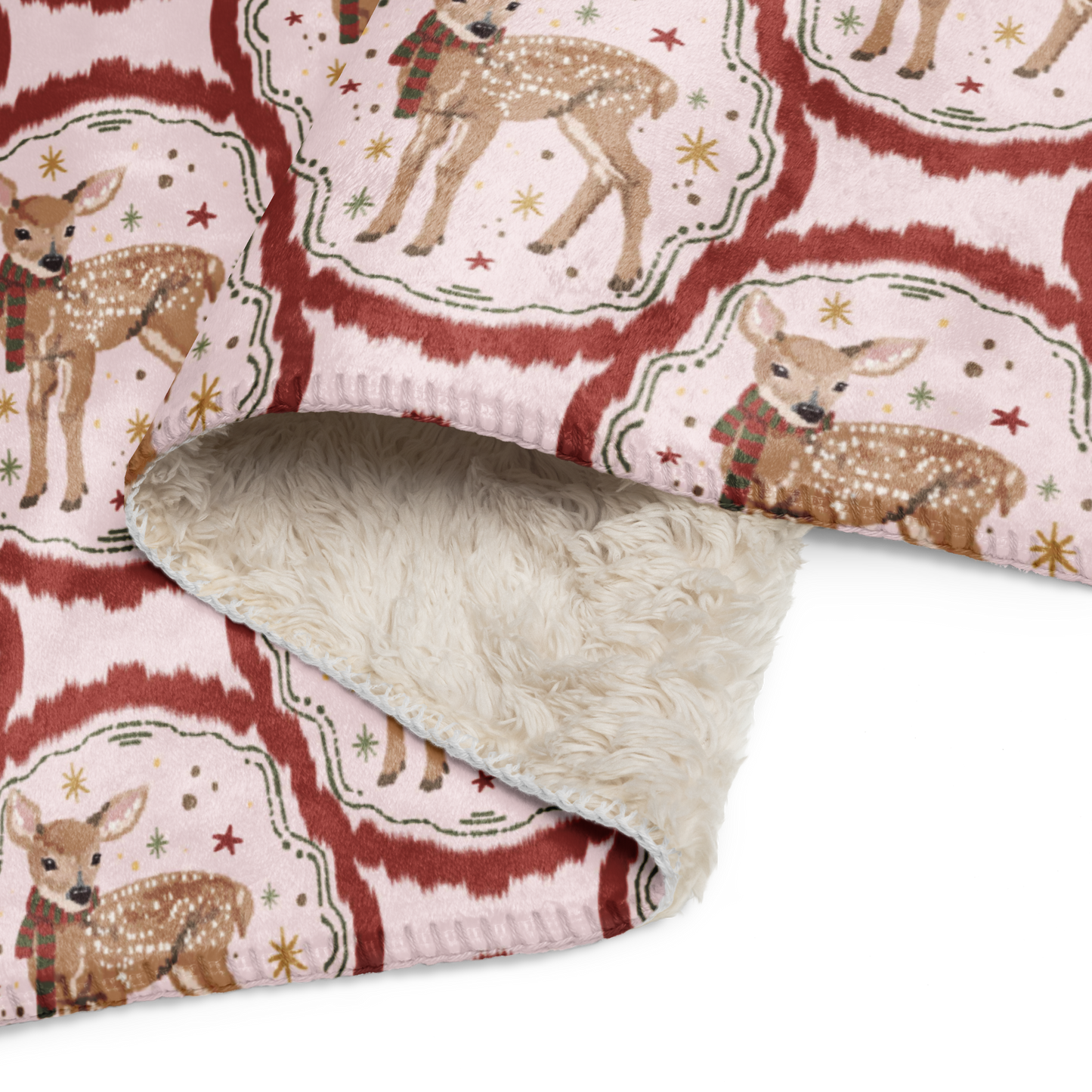 Oh Deer It's Christmas Sherpa Blanket