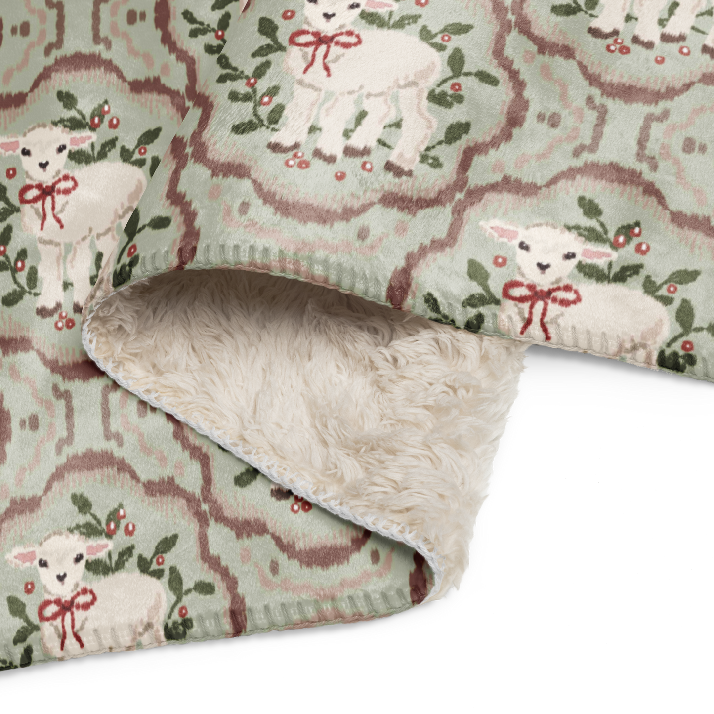 Christmas Lammy Sherpa Blanket