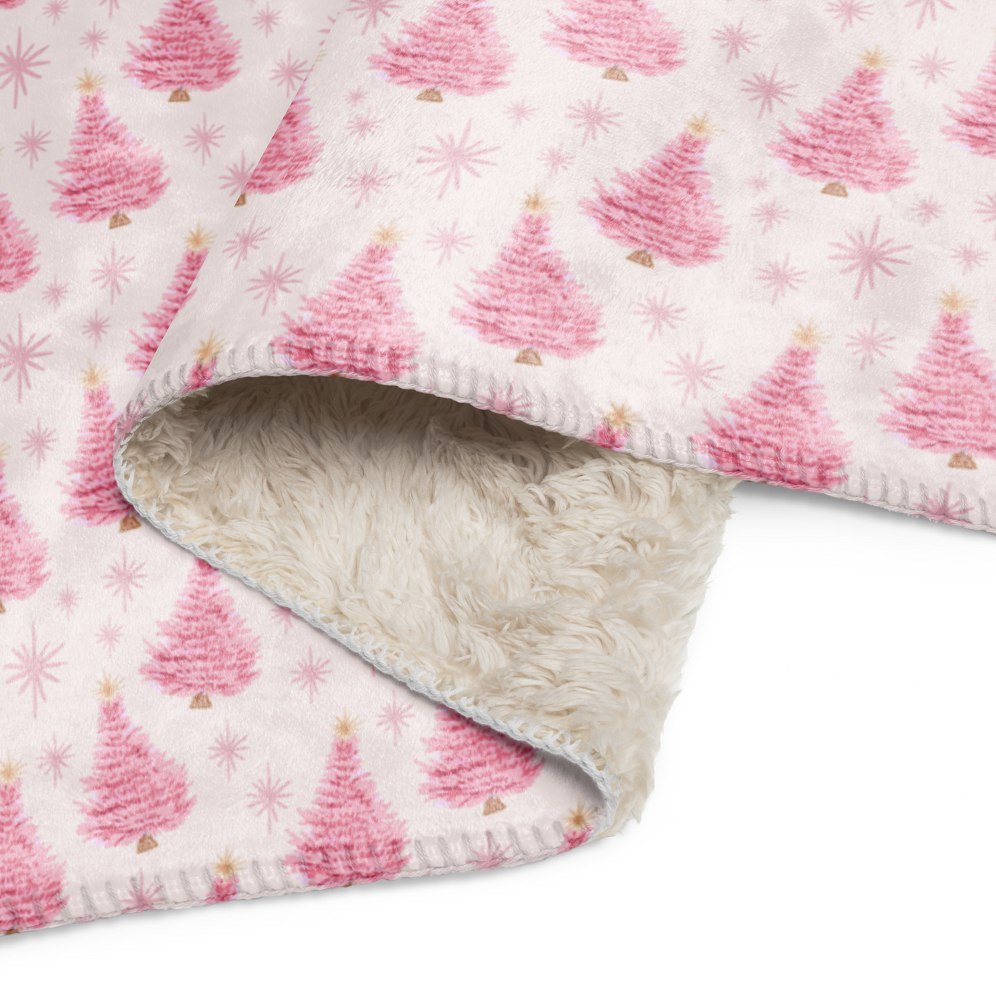 Pretty in Pine Christmas Sherpa Blanket
