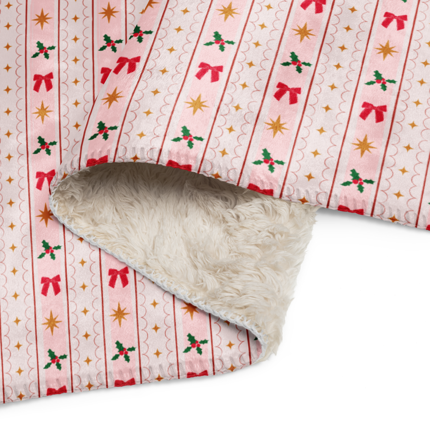 Pretty in Pinkmas Christmas Sherpa Blanket