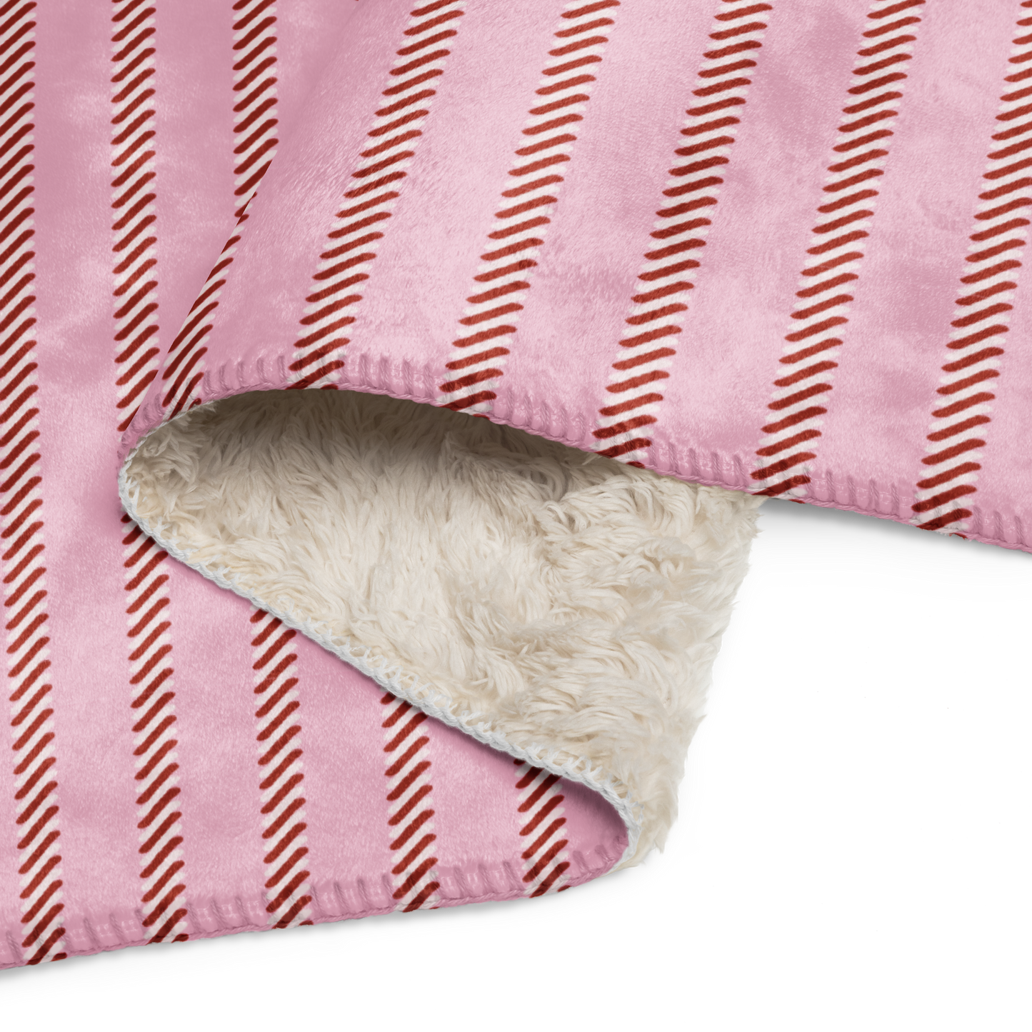 Candy Cane Christmas Sherpa Blanket