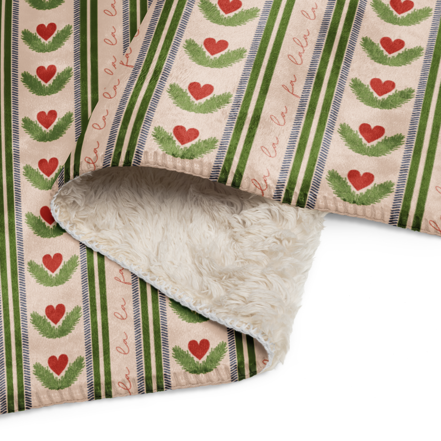 Fa La La Christmas Sherpa Blanket