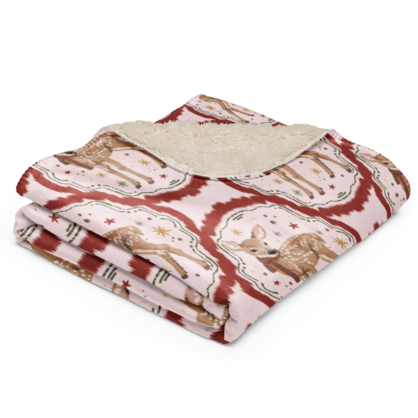 Oh Deer It's Christmas Sherpa Blanket