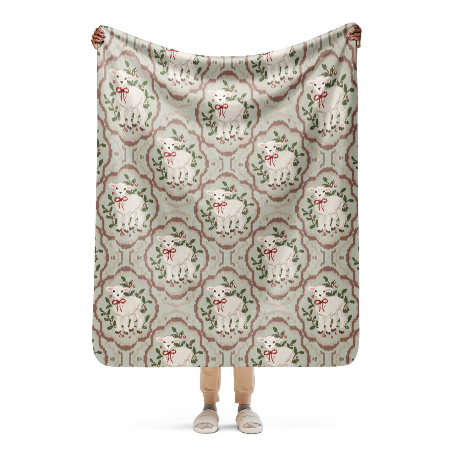 Christmas Lammy Sherpa Blanket