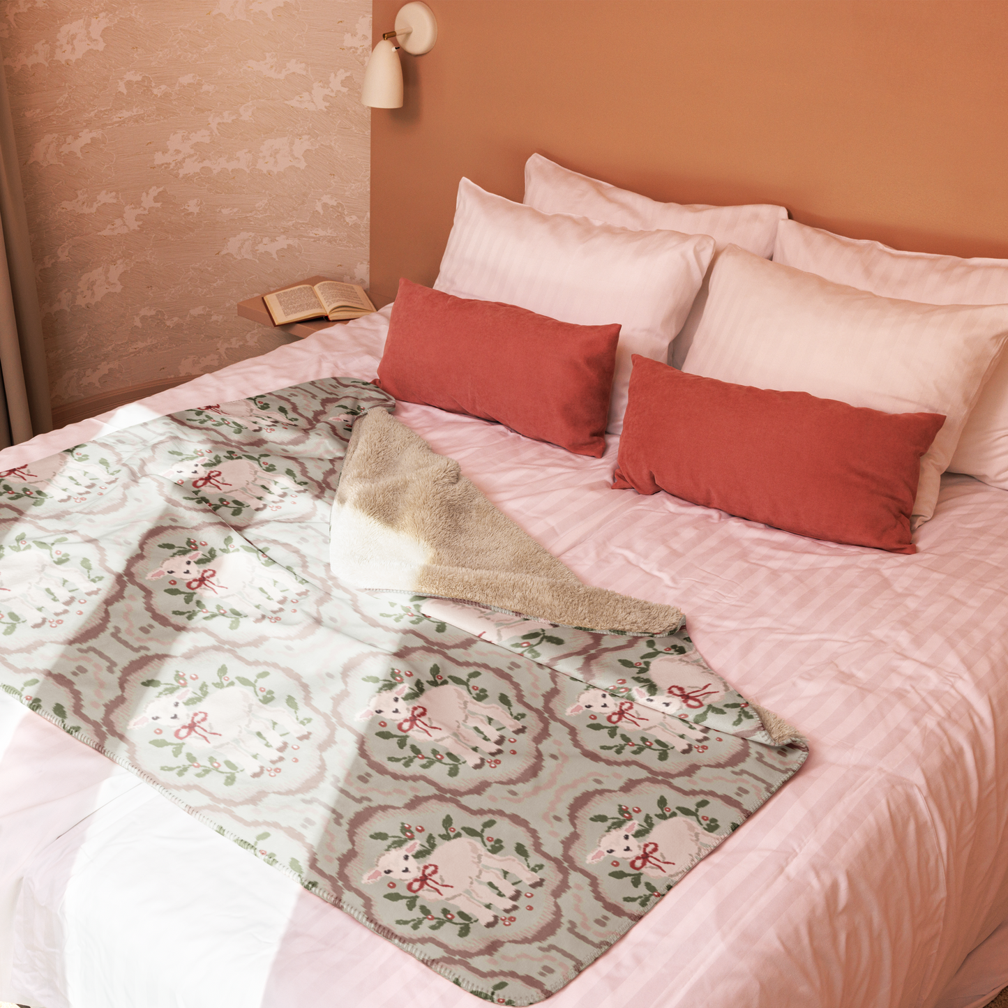 Christmas Lammy Sherpa Blanket