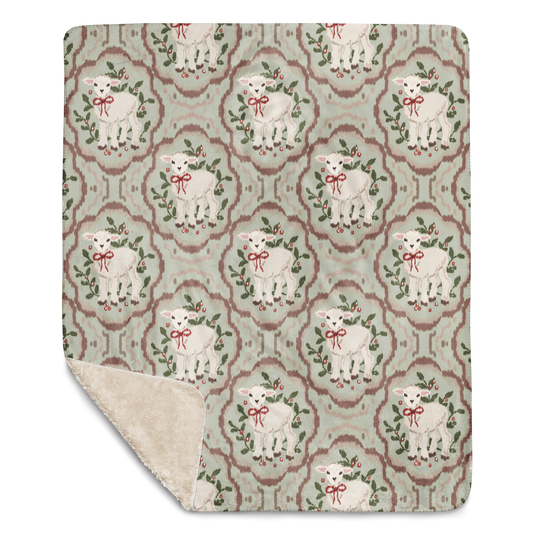 Christmas Lammy Sherpa Blanket