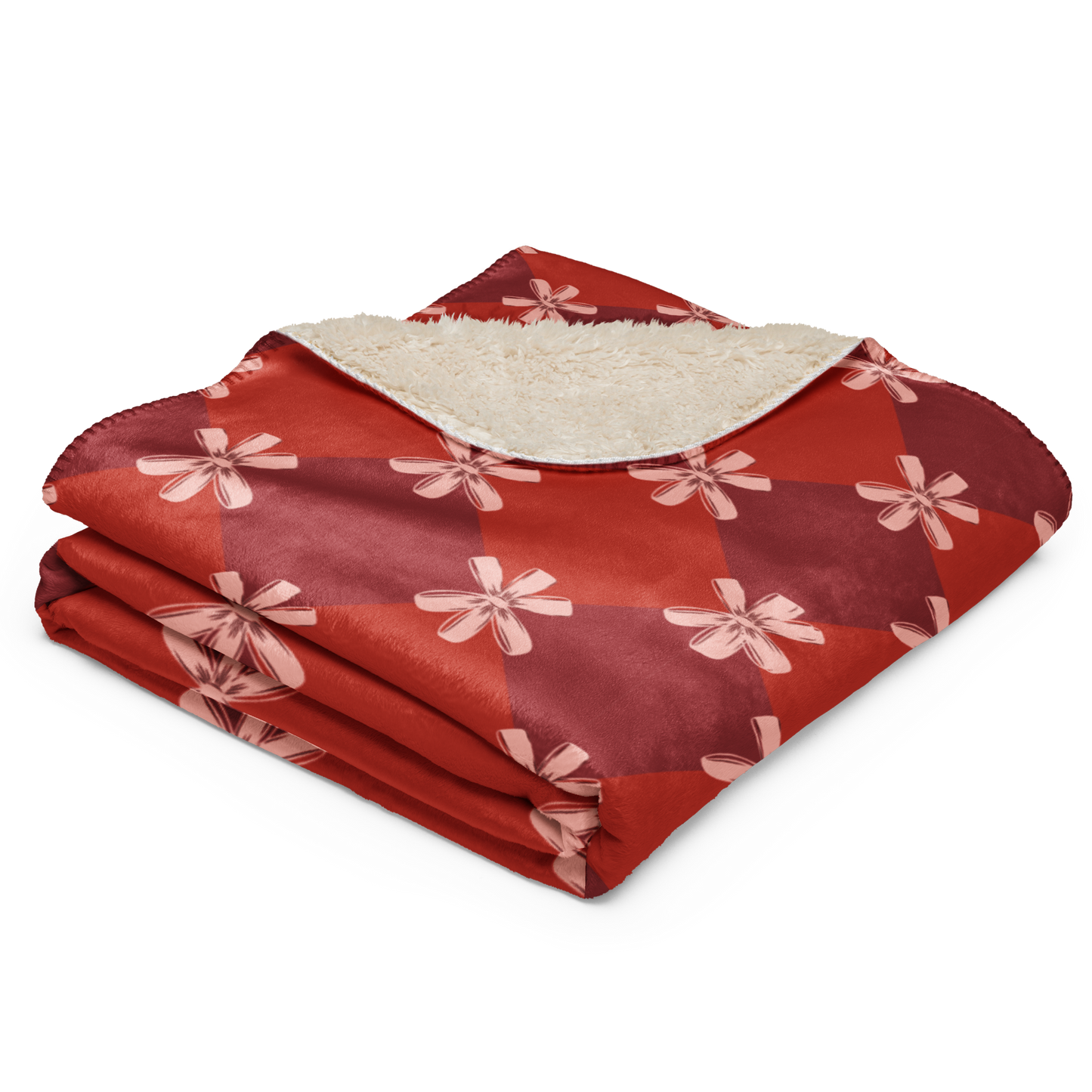 Festive Bows Christmas Sherpa Blanket