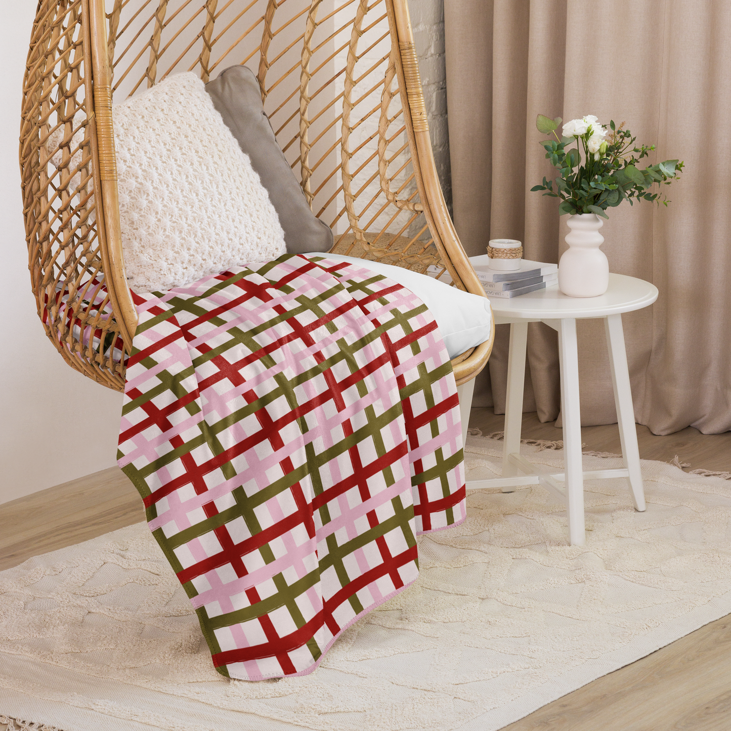 Merry Twists Christmas Sherpa Blanket