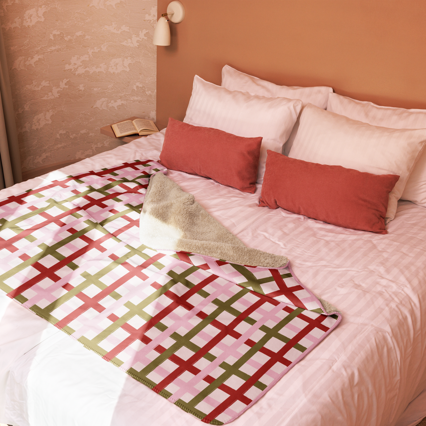 Merry Twists Christmas Sherpa Blanket