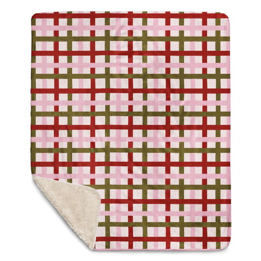 Merry Twists Christmas Sherpa Blanket