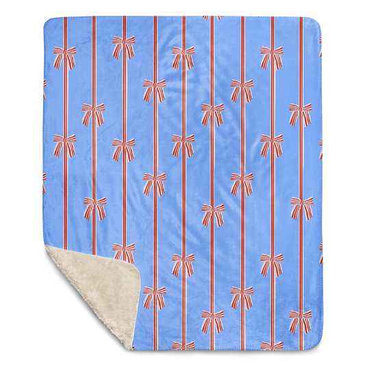 Jolly Bows Christmas Sherpa Blanket