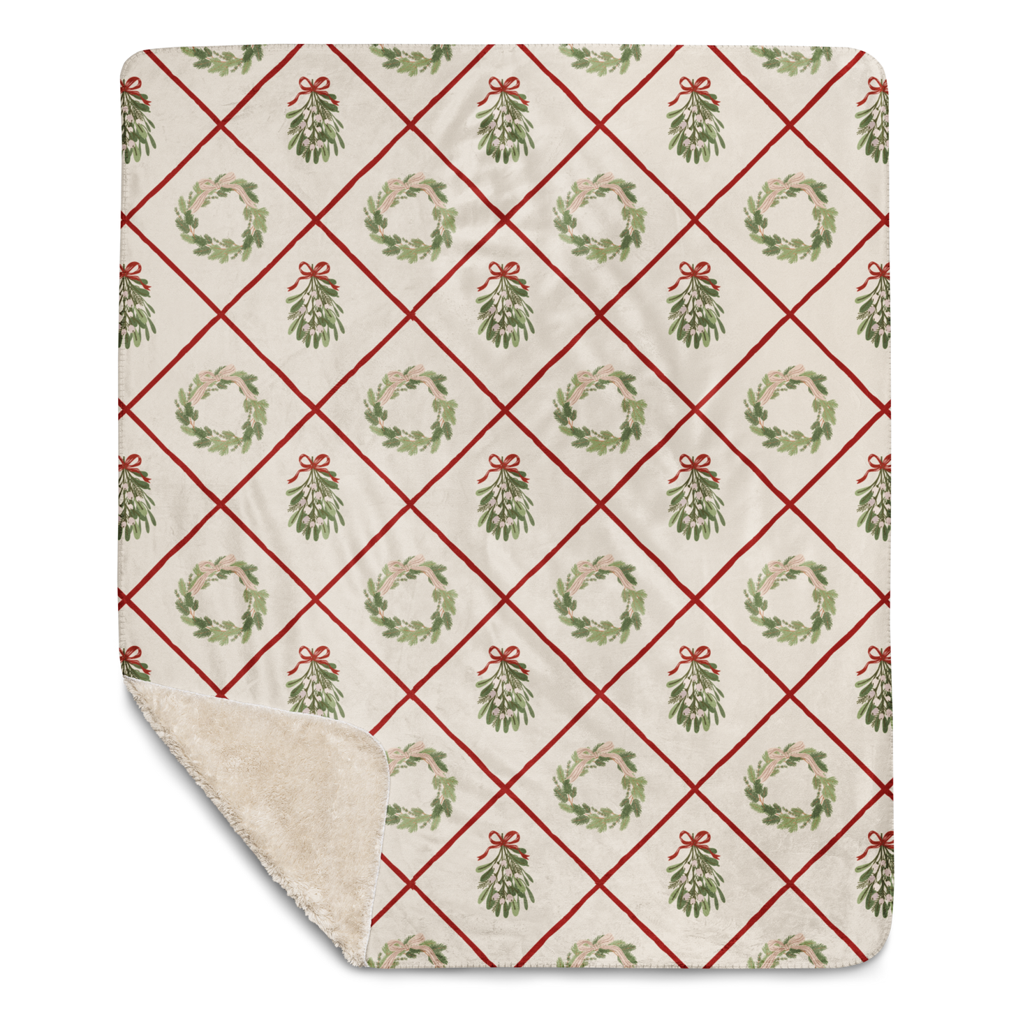 Mistletoe Moments Christmas Sherpa Blanket
