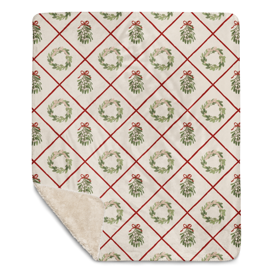 Mistletoe Moments Christmas Sherpa Blanket