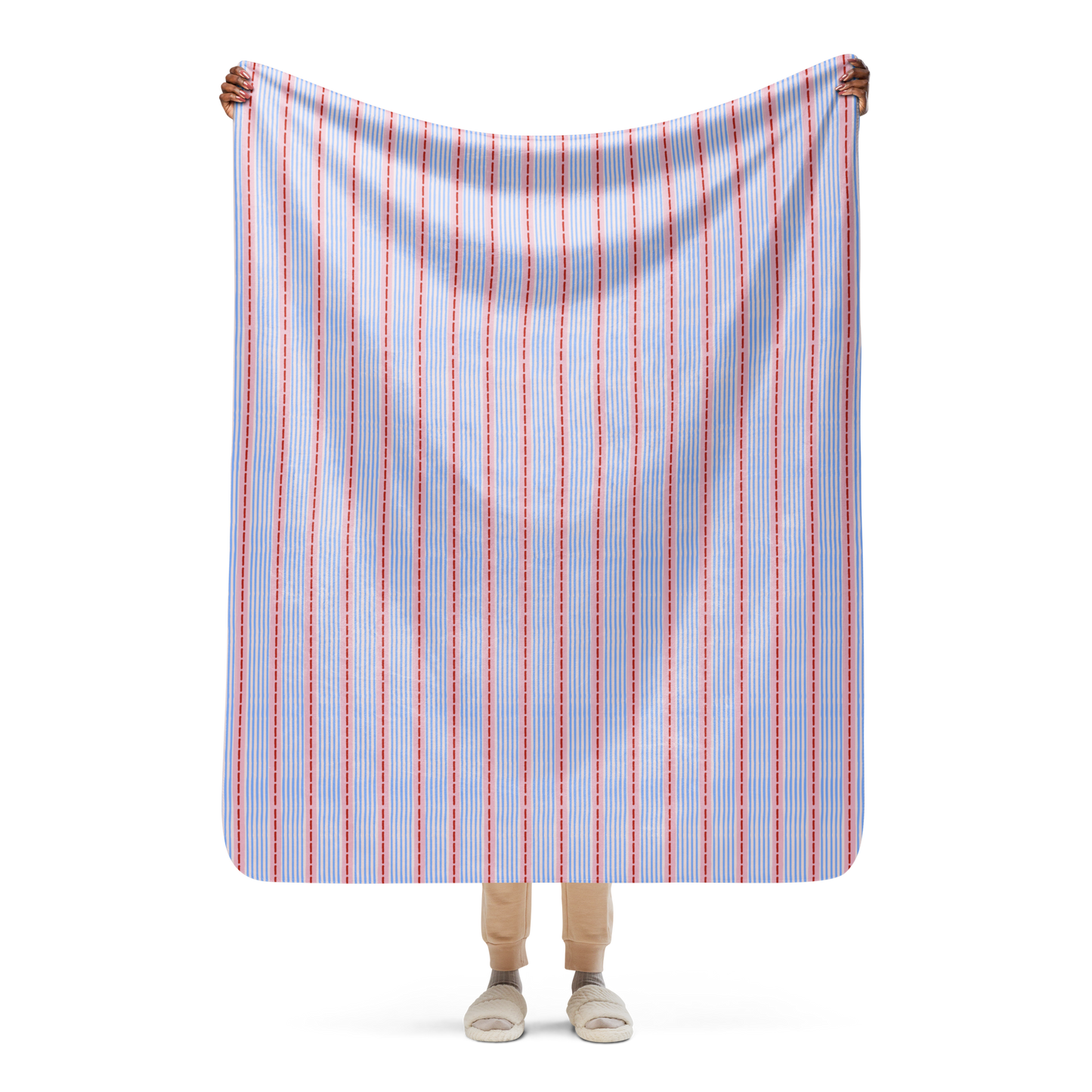 Stripe Joy Sherpa Blanket