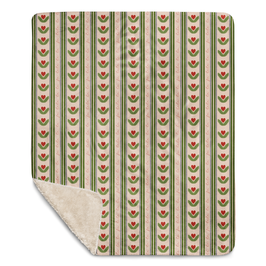 Fa La La Christmas Sherpa Blanket