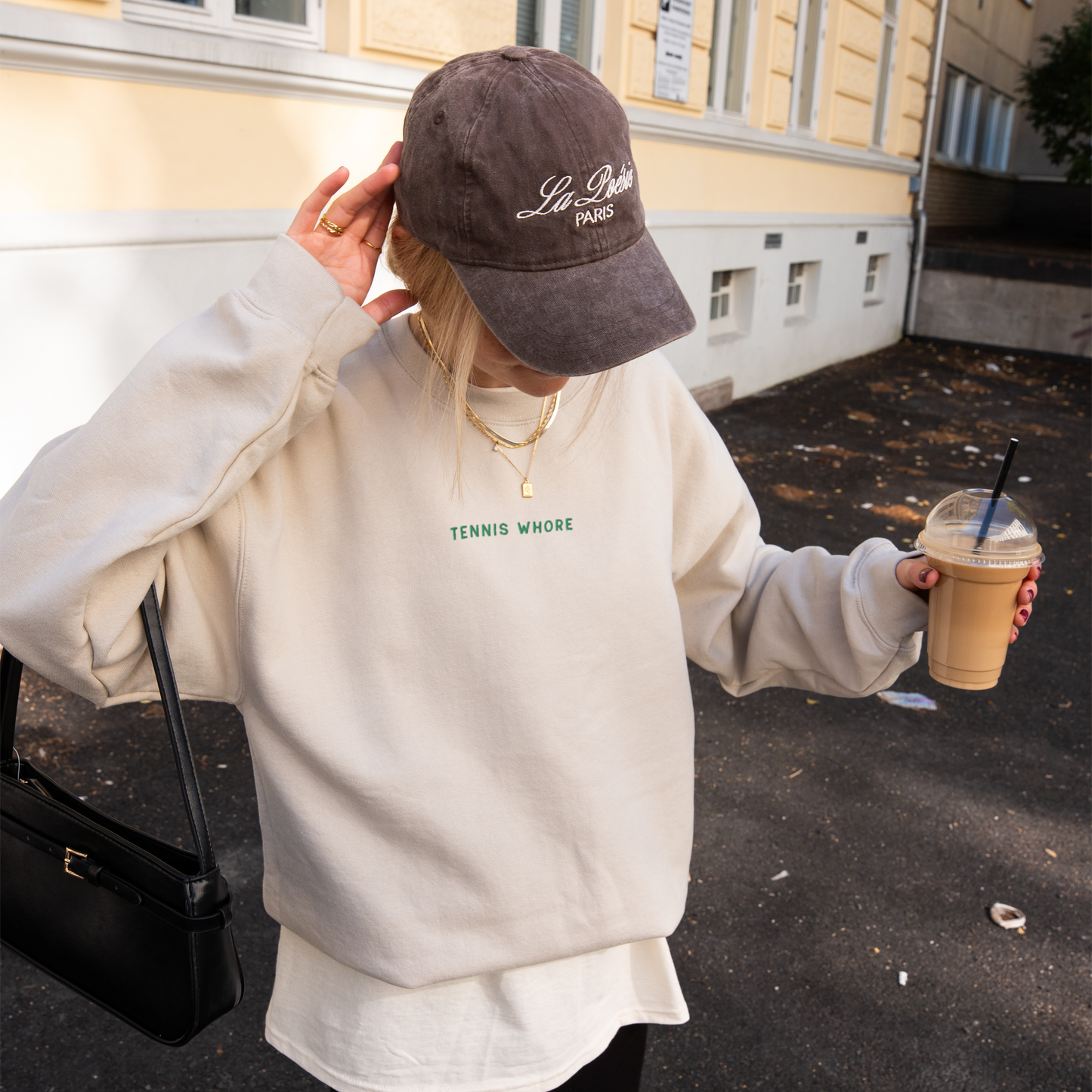 Tennis Whore Embroidered Sweatshirt