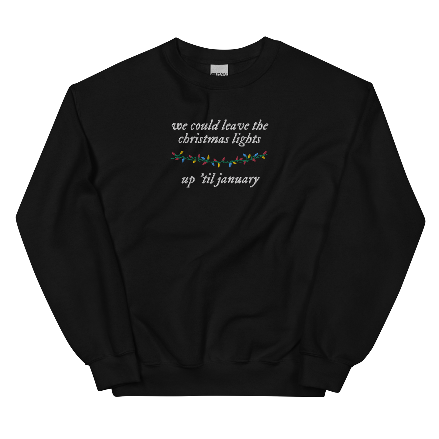 Christmas Lights Lover Embroidered Sweatshirt
