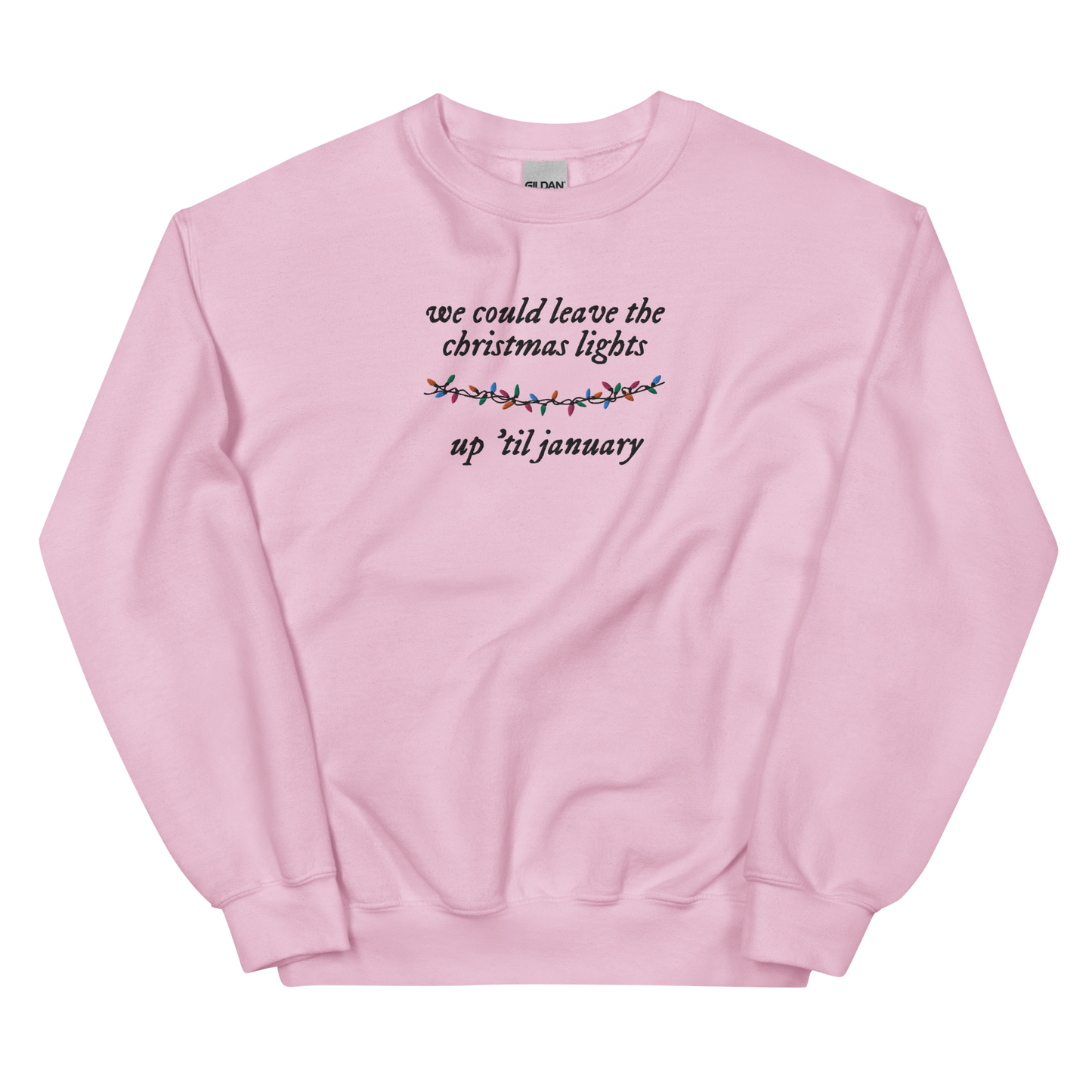 Christmas Lights Lover Embroidered Sweatshirt