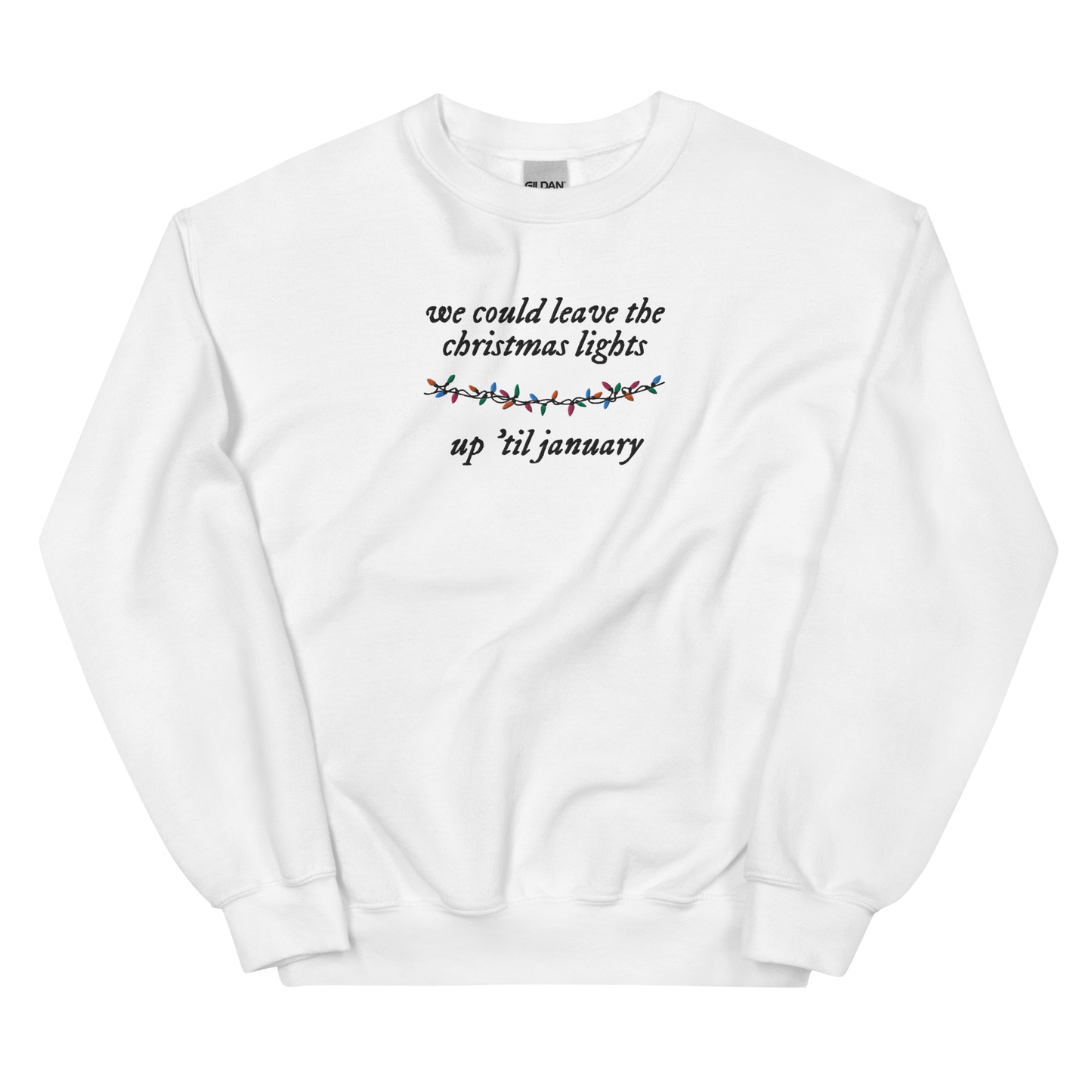 Christmas Lights Lover Embroidered Sweatshirt
