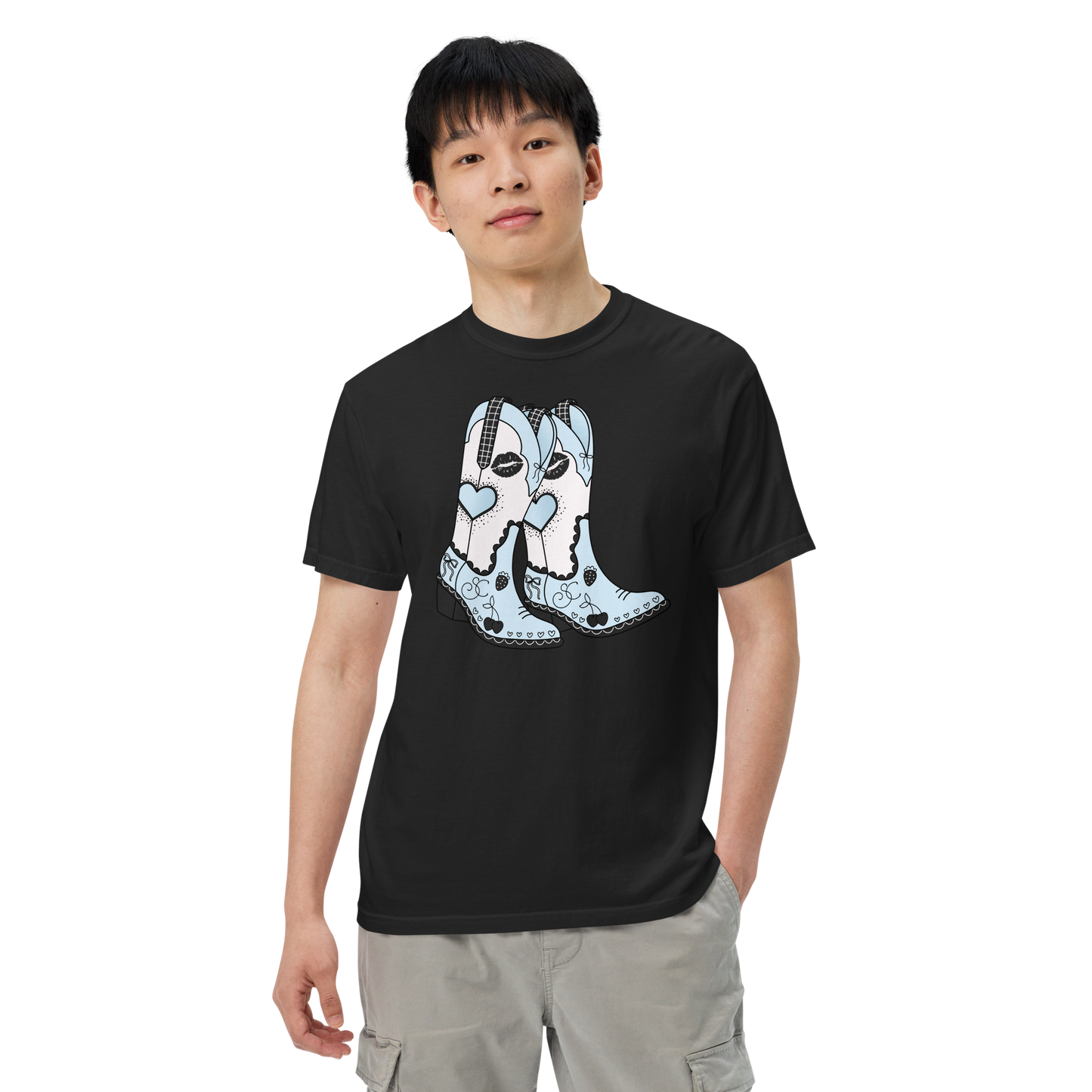 Sabrina Blue Cowgirl Boots Premium T-Shirt