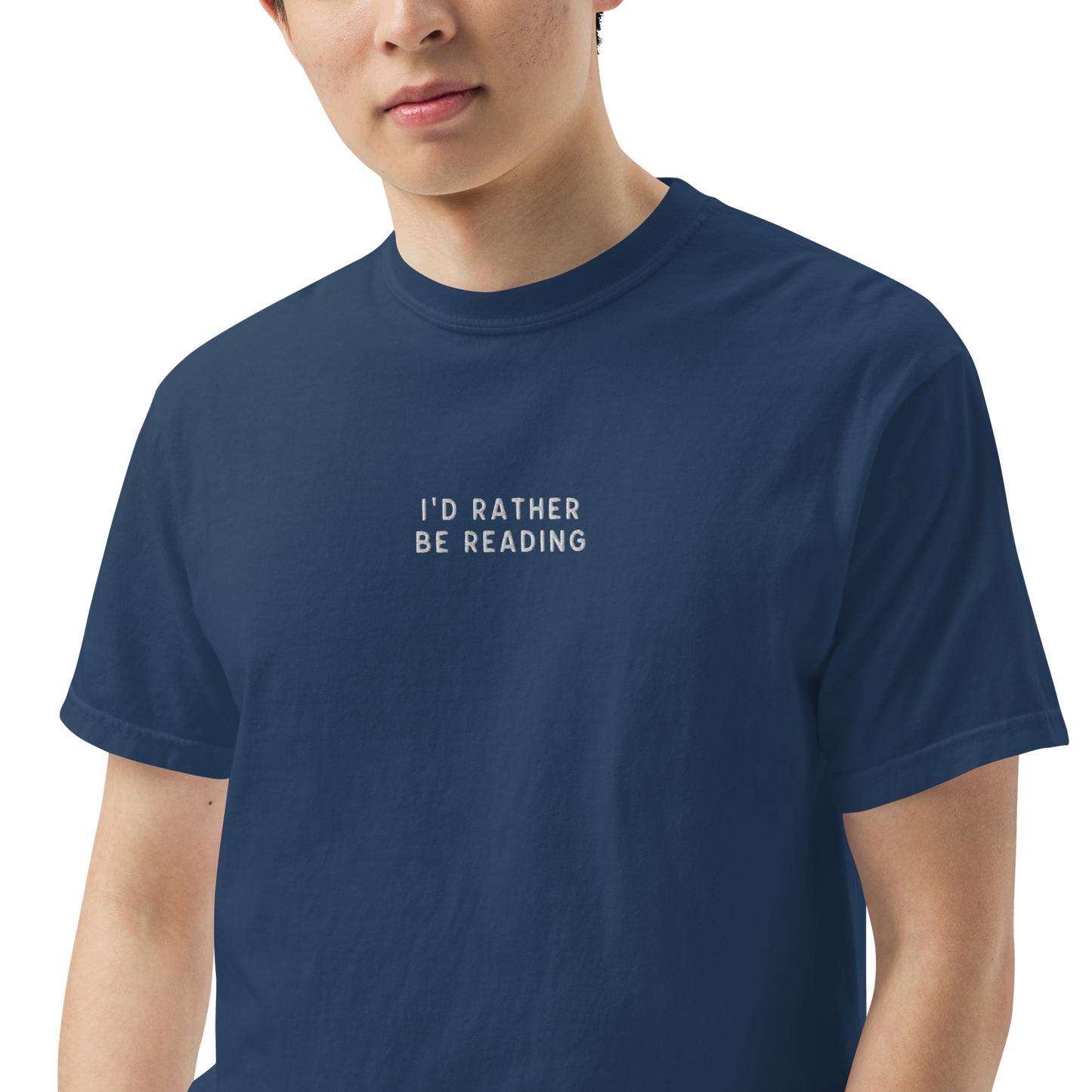 I'd Rather Be Reading Embroidered Classic T-Shirt