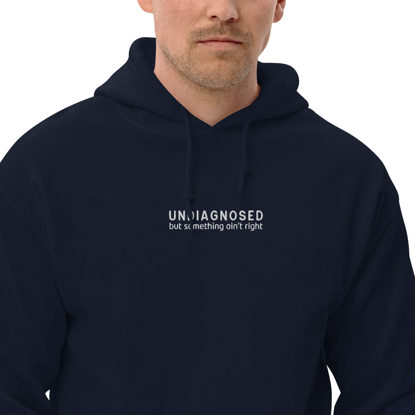 Undiagnosed But Something Ain't Right Embroidered Hoodie