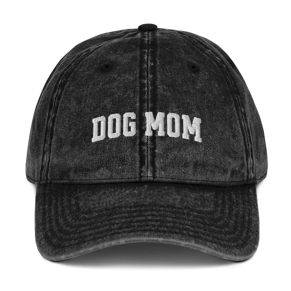 Dog Mom Embroidered Vintage Cap