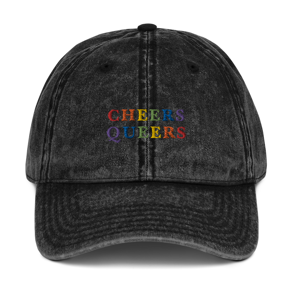 Cheers Queers Pride Embroidered Vintage Cap
